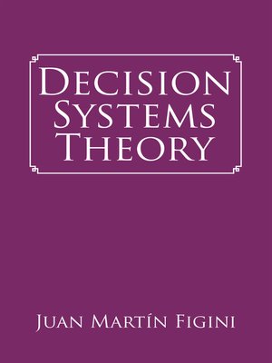 cover image of Decision Systems Theory
